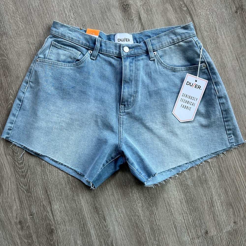 NWT! DU/ER Women's Midweight Performance Denim High Rise Shorts